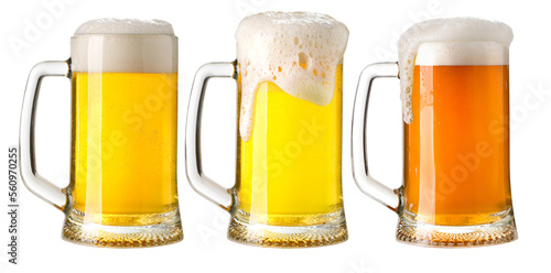 Full beer glasses