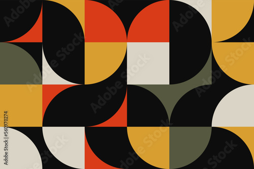 Abstract colorful tileable illustration design for cover, poster. Trendy decorative seamless pattern with semicircle tracery