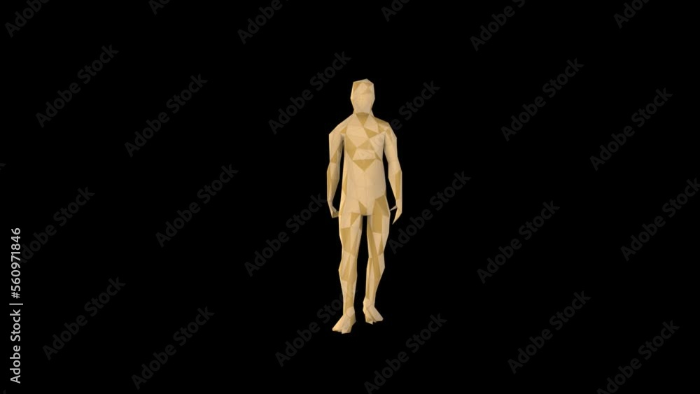 Low Poly Character Animation Transparent Alpha Video Low Poly Character Animation Transparent Alpha Video