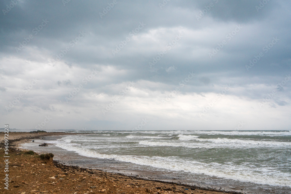 Scenic sunset on a stormy day in Side, Antalya Scenic sunset on a stormy day in Side, Antalya