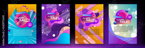 Modern colorful sale poster template design. Can be used for discount, offer, promotion, deal, advertising, coupon, black friday, flash sale, mega sale and more. Vector illustration