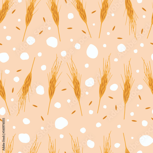 Vector very pale orange seamless pattern background: Organized Crop.