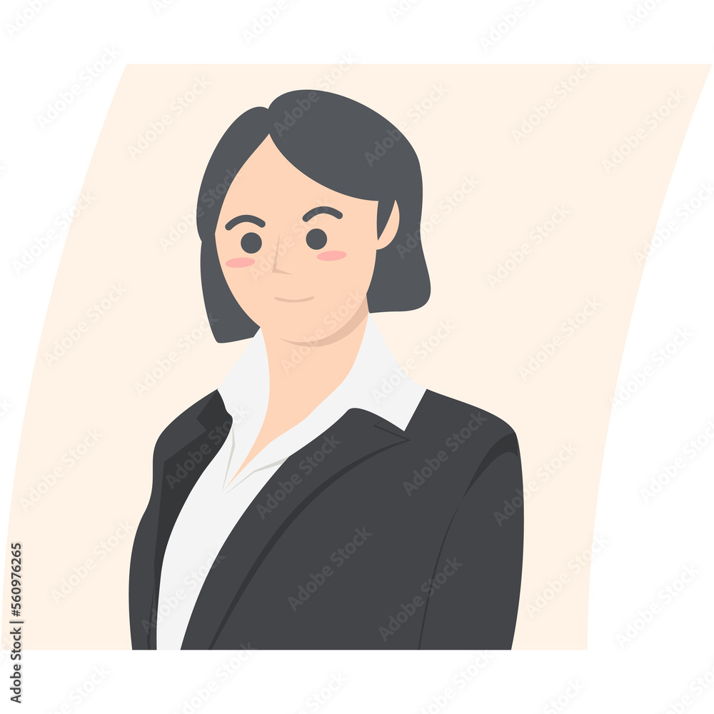 Professional Business Women Employment Avatar Short Hair Character Professional Business Women Employment Avatar Short Hair Character