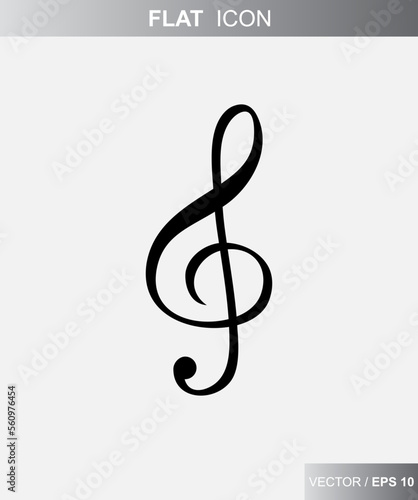 Music note Icon Vector Logo Design Template. vector illustration 