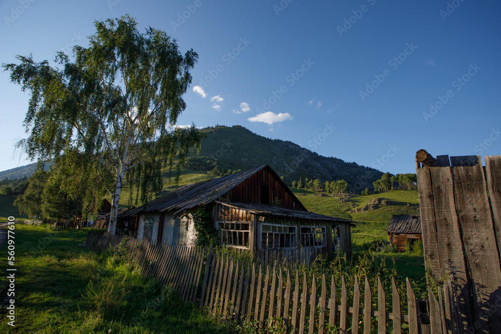 old wooden house in the mountains old wooden house in the mountains