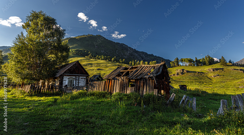 Obraz premium old house in the mountains