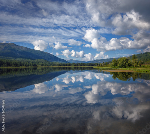 lake in the mountains with sky