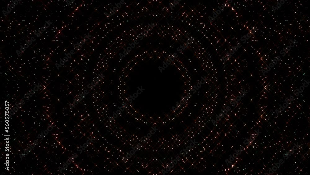 abstract lines colorful light shining round shape in center, black background abstract lines colorful light shining round shape in center, black background