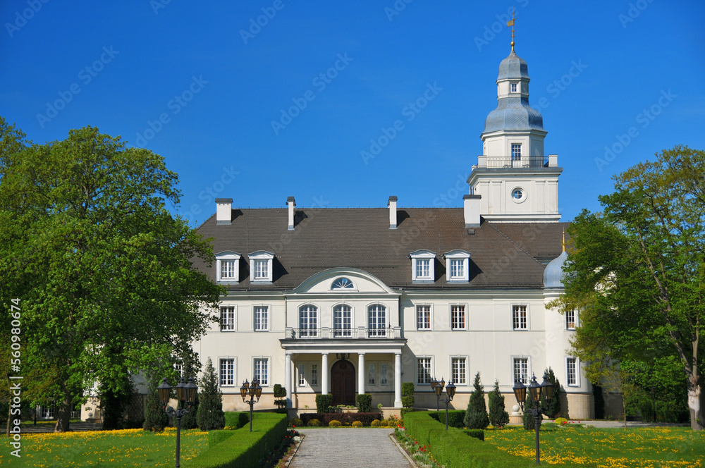 Eclectic palace from 1914-16. Koszewo, West Pomeranian Voivodeship, Poland.