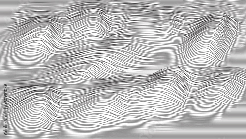 Abstract wavy artistic template. Wave Stripe vector Background 