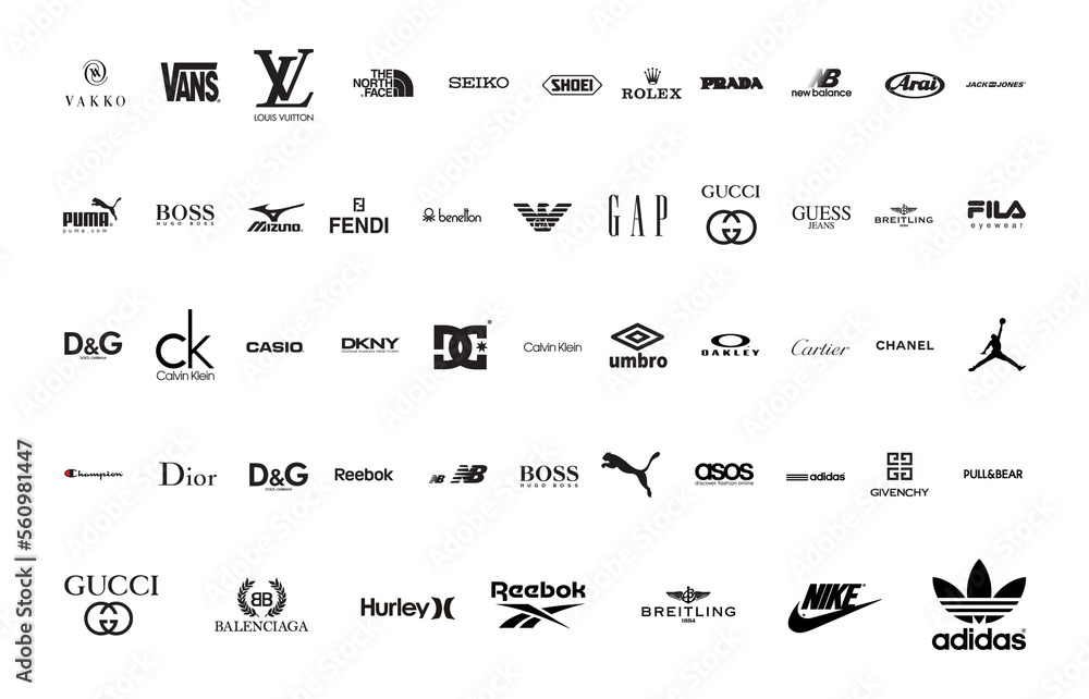 Top bestselling clothing brands logos popular of, nike, Puma, Boss ...