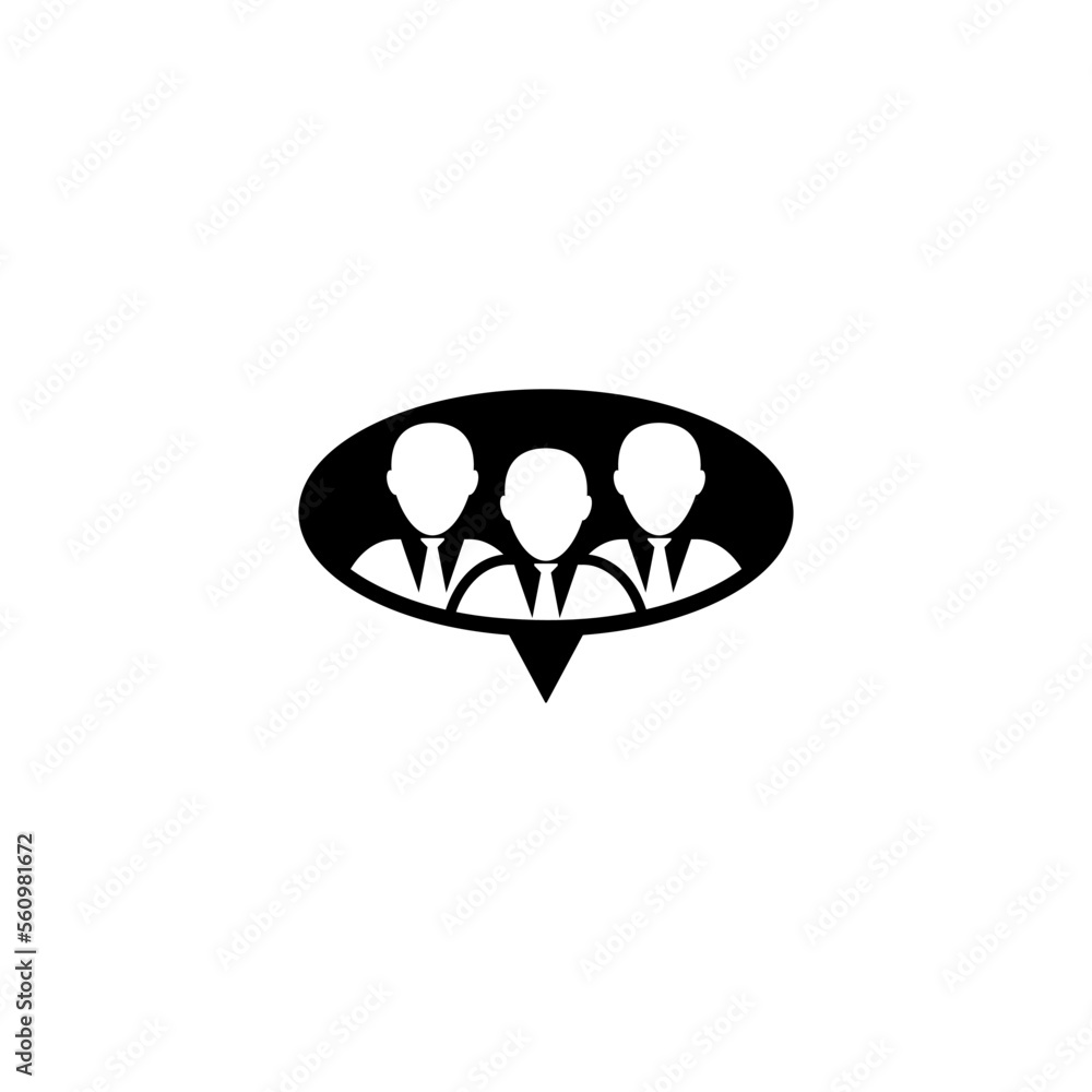 Obraz premium Discussion Group logo isolated on white background