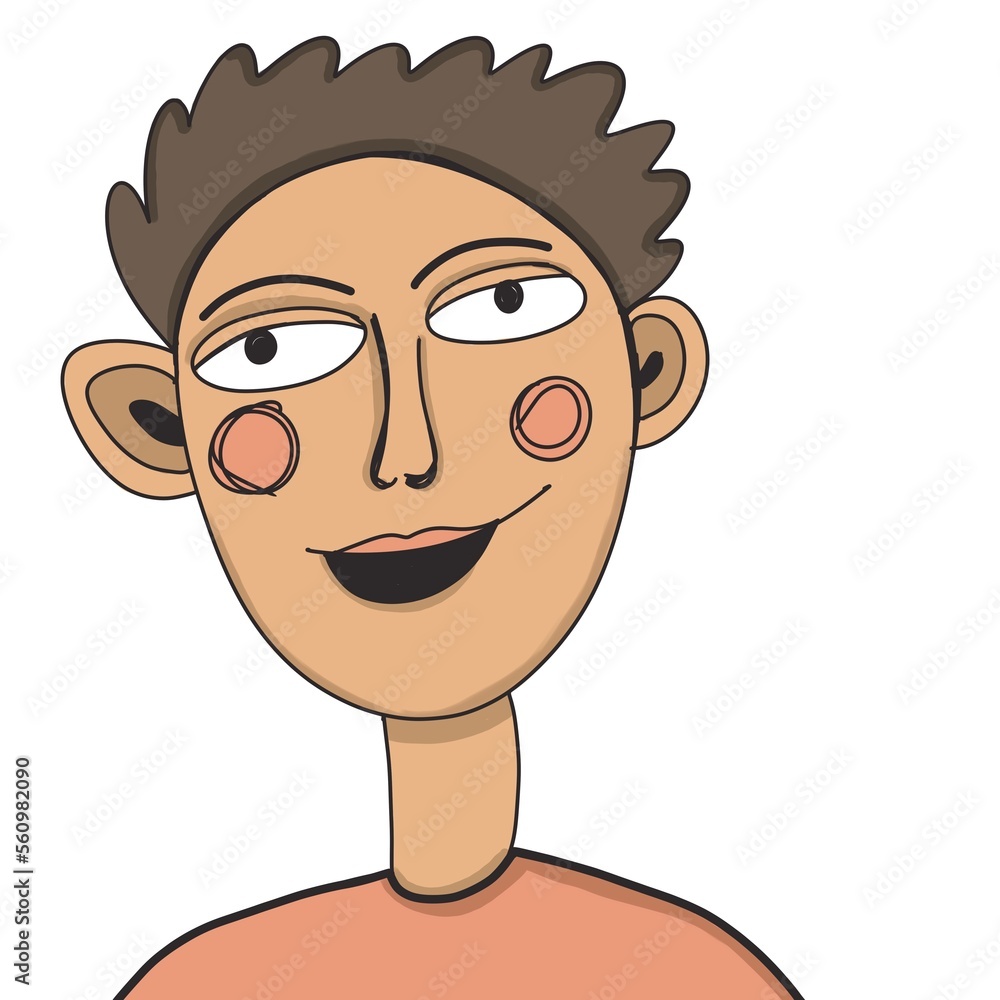 guy with blush isolated on white background guy with blush isolated on white background