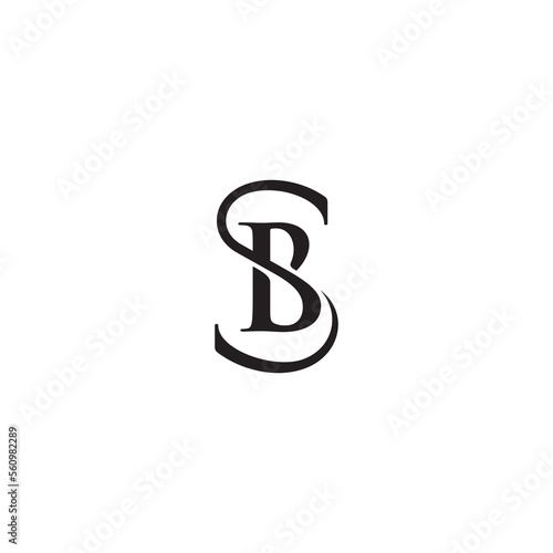 Letter SB or BS logo or icon design photo