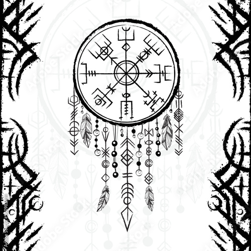 Dreamcatcher with viking lines