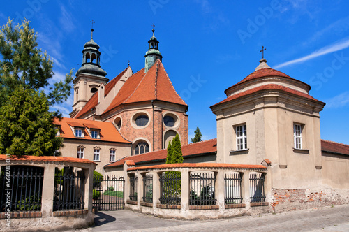 Church of St. Joseph Oblubieniec and the Franciscan monastery. Wschowa, Lubusz Voivodeship, Poland.