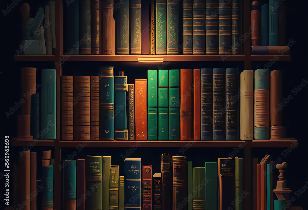 books in a library, background books in a library, background