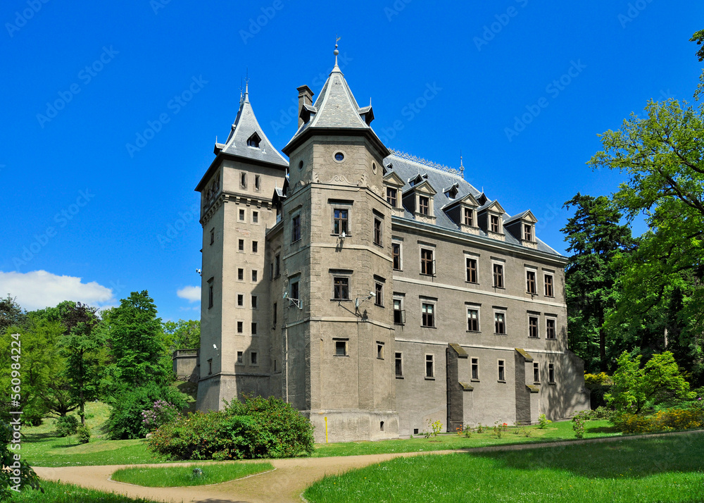 Castle in Goluchow, village in Geater Poland Voivodeship.
