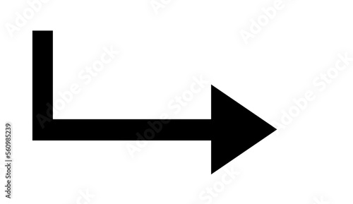 Arrow right angle icon 