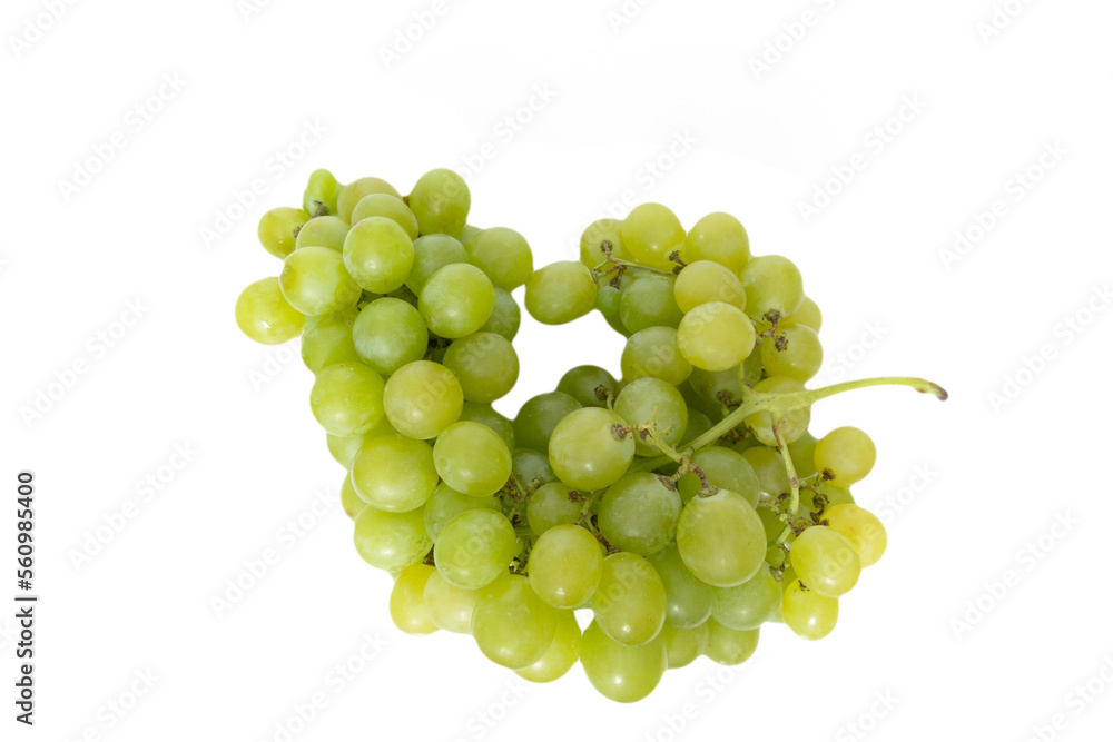 grappe de raisin blanc isolé sur un fond blanc grappe de raisin blanc isolé sur un fond blanc