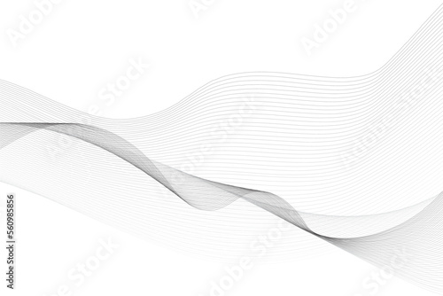 Abstract white and gray color, modern design stripes background with wave element. Vector illustration. © BK_graphic