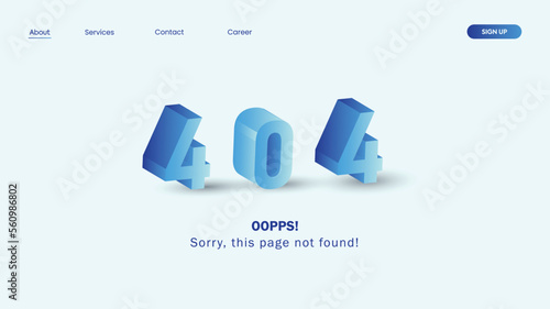 404 error page not found. System error, broken page. Page with a 404 error. 3D. Not working error lost not found 404 signs. Template for tweb page. Ui of broken code element. Not found ui illustration