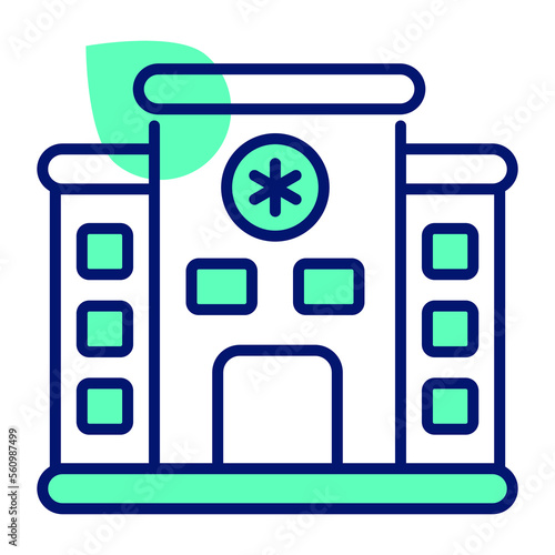 Trendy vector icon of hospital building, medical center