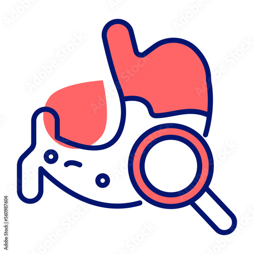 A beautiful vector icon of stomach checkup, trendy style