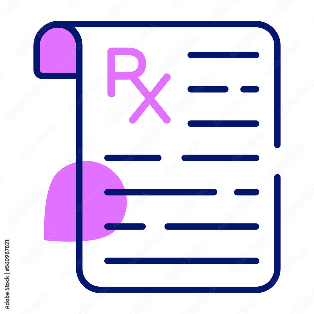 An editable vector of medical prescription, easy to use An editable vector of medical prescription, easy to use
