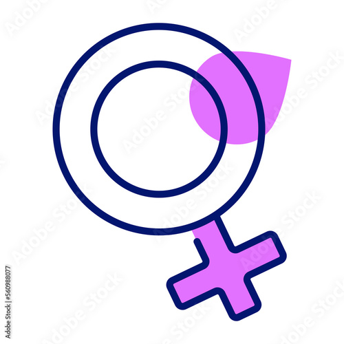 Gender symbol vector design, female symbol icon in trendy style