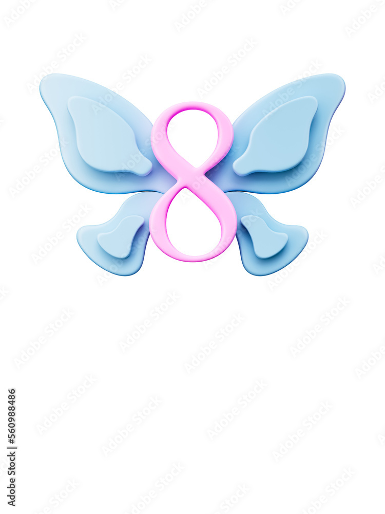 8 March woman's day banner cutout