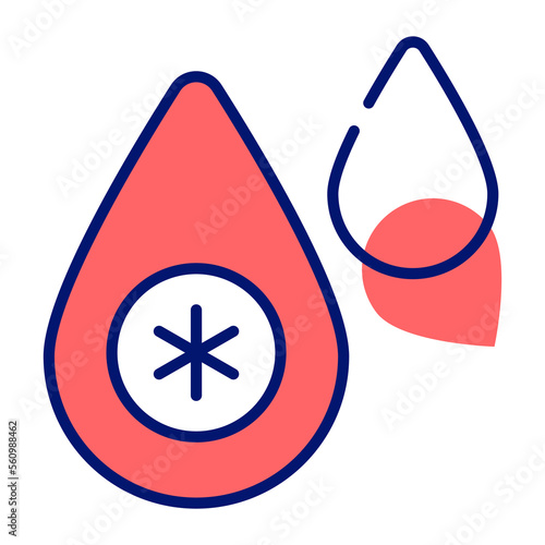 An icon of blood drops in trendy style, healthcare and check up vector
