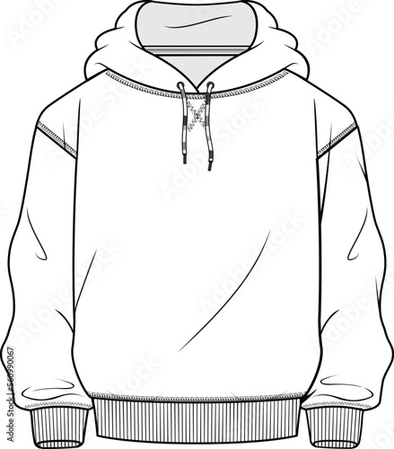 KID BOYS WEAR HOODIE WITH HOOD FLAT DESIGN VECTOR