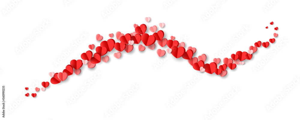 Paper Hearts confetti. 3D hearts shape confetti. Falling hearts .Hearts border.Valentine's Day background. Valentine's day decoration. Paper Hearts confetti. 3D hearts shape confetti. Falling hearts .Hearts border.Valentine's Day background. Valentine's day decoration.
