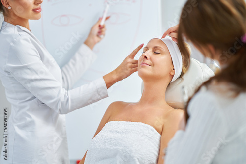 A scene of cosmetology training in a beauty salon