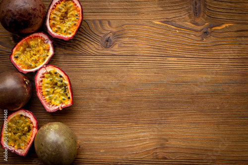 Exotic tropical fresh fruits - fresh passion fruit marakuya