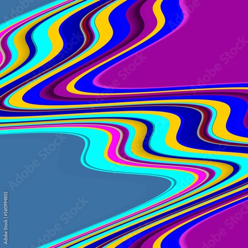 Multicolored waves  fluid lines  rainbow  decorative forms  abstract background