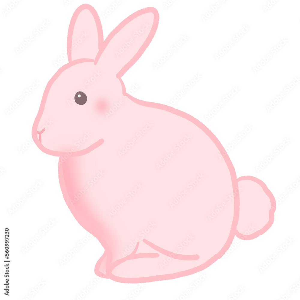 cute pink rabbit cartoon illustration cute pink rabbit cartoon illustration