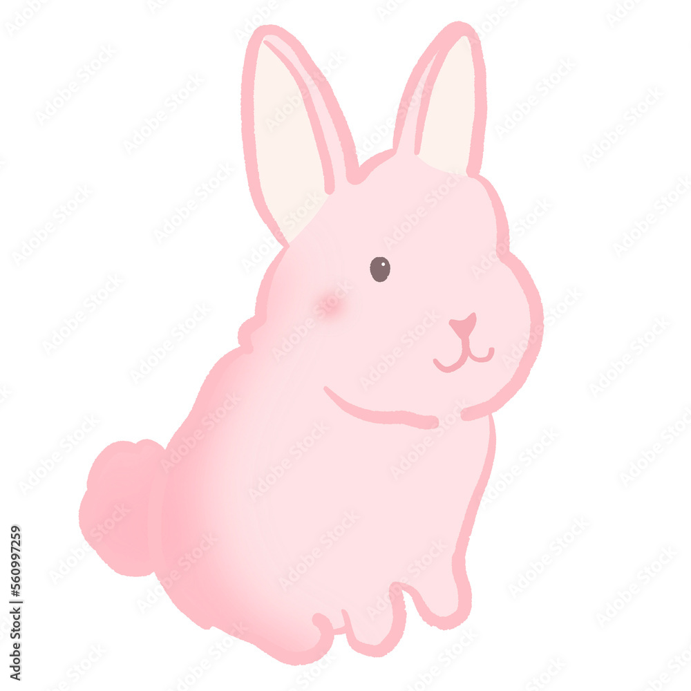 cute pink rabbit cartoon illustration cute pink rabbit cartoon illustration