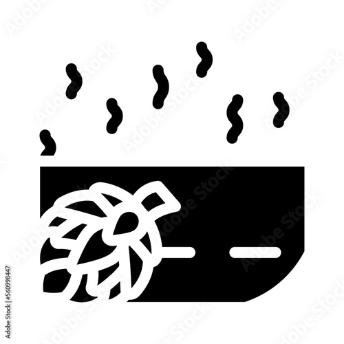 boil artichoke glyph icon vector. boil artichoke sign. isolated symbol illustration