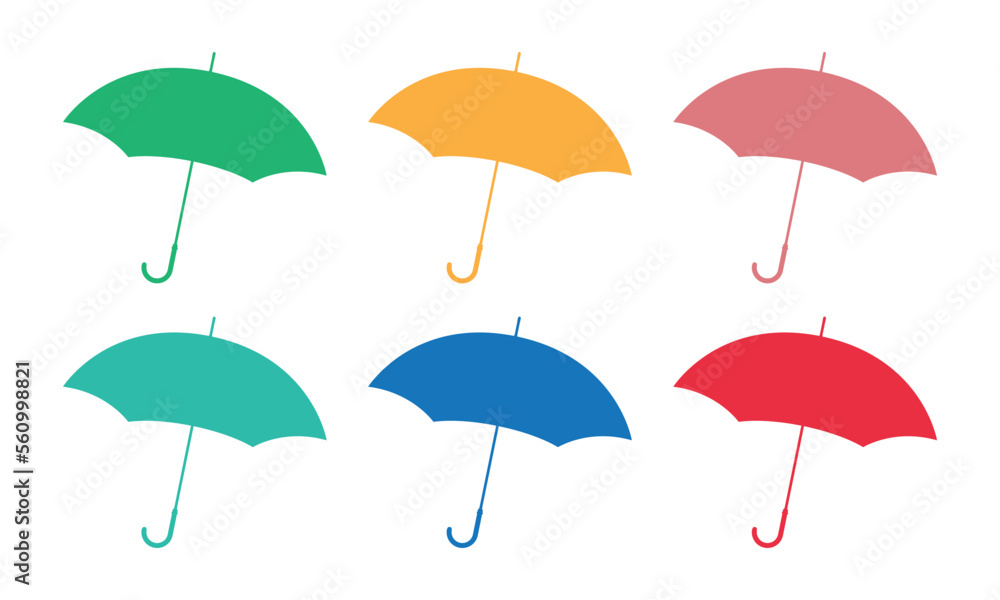Umbrella vector set design. Modern vector icon design template illustration
