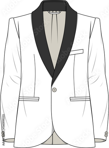 UNISEX CORPORATE WEAR BLAZER FLAT DESIGN VECTOR