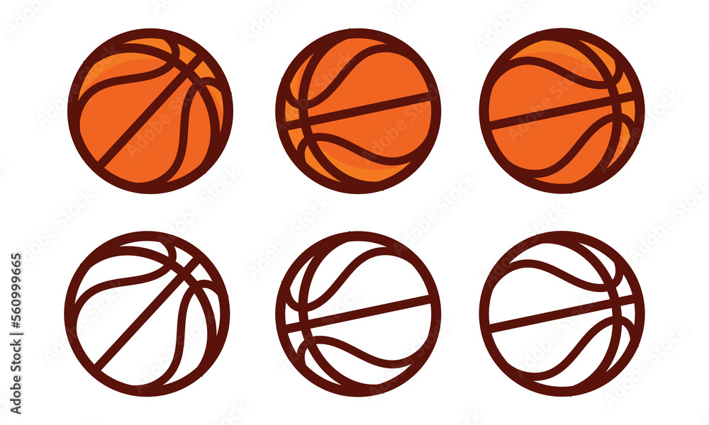 Basketball vector set design. Modern vector set design template illustration