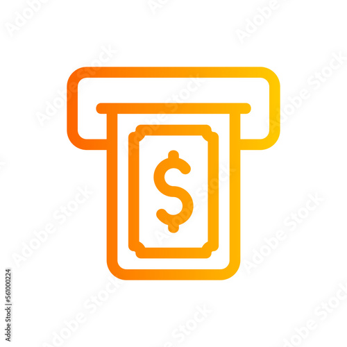 withdrawal gradient icon