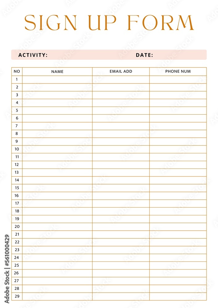 Minimalist and Simple Sign Up Form Minimalist and Simple Sign Up Form
