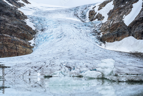 Wallpaper Mural Norwegian glacier Steindalsbreen with glacier lake in the foreground Torontodigital.ca