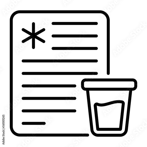 Urine test, report vector icon in trendy and modern style