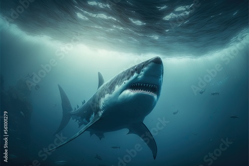 shark in the sea, ai generated © dasom