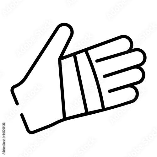 Hand injury vector design, trendy and modern icon