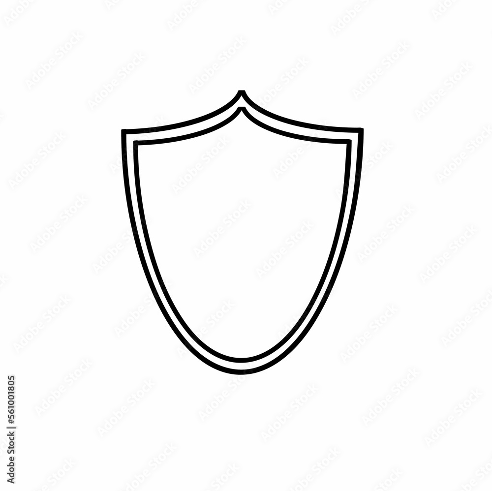 shield icon in modern linear design, security symbol, logo, template for your design, illustration isolated on a white background shield icon in modern linear design, security symbol, logo, template for your design, illustration isolated on a white background
